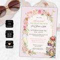 elegant birthday brunch invitation for cottage core and regency era fans